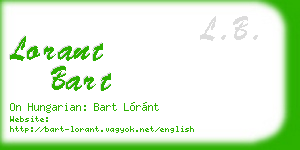 lorant bart business card